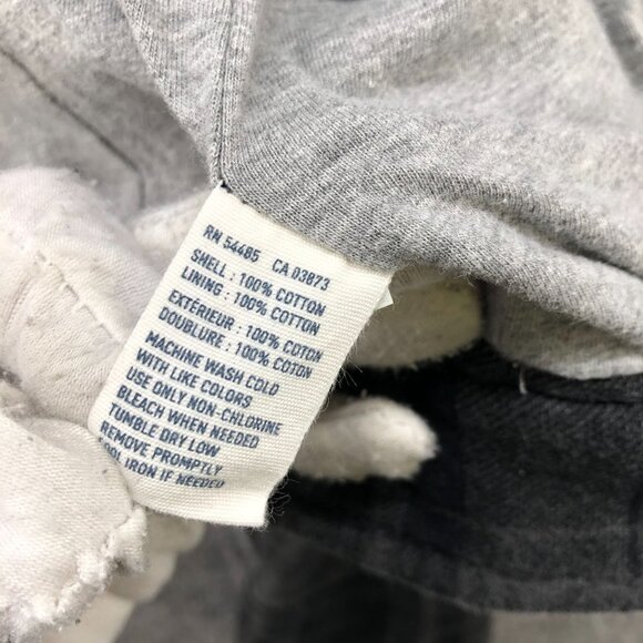 American Eagle Fleece Moto Jacket Womens S Gray Plaid Cotton Zip Up - Picture 8 of 12